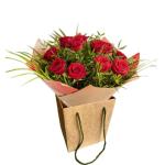 Stunning Hand-Tied Red Rose Bouquet Gift
