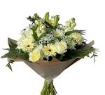 Elegant White Rose and Lily Bouquet