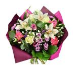 Sara Bouquet: Fresh Pastel Orchid and Rose Arrangement