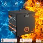 Retro Vinyl Record Storage Box for 100+ LPs