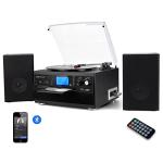 Bluetooth Turntable with Stereo Speaker and Converter