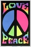 Peace & Love Blacklight Poster - 23" x 35