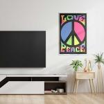Peace & Love Blacklight Poster - 23" x 35
