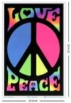 Peace & Love Blacklight Poster - 23" x 35