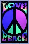 Peace & Love Blacklight Poster - 23" x 35