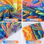 Vibrant Blacklight Mountain Tapestry for Retro Vibes