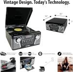 Victrola Haley Retro Bluetooth Turntable & Multimedia Center