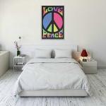 Peace & Love Blacklight Poster - 23" x 35