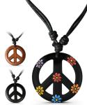 Peace Sign Pendant Necklace - 60s and 70s Vibe