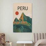 Retro Peru Travel Poster Art for Your Space