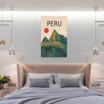 Retro Peru Travel Poster Art for Your Space