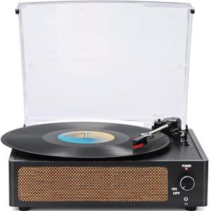 Vintage WOCKODER Vinyl Record Player with Bluetooth