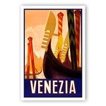 Retro Travel Posters Postcard Set - 20 Pack