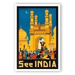 Retro Travel Posters Postcard Set - 20 Pack