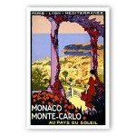 Retro Travel Posters Postcard Set - 20 Pack