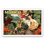 Retro Travel Posters Postcard Set - 20 Pack