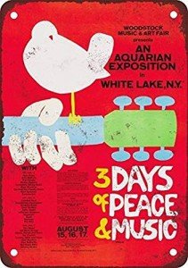 Woodstock Vintage Metal Tin Sign for Your Wall