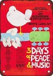 Woodstock Vintage Metal Tin Sign for Your Wall