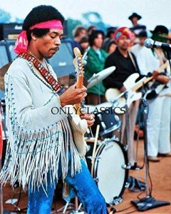 Jimi Hendrix Woodstock Guitar Legend 12x15 Poster