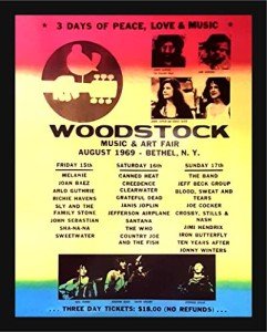 Woodstock Line Up Framed Art Print - 20x16