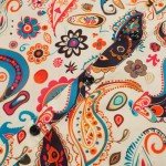 Men's Retro 70s Disco Paisley Button-Up Shirt