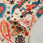 Men's Retro 70s Disco Paisley Button-Up Shirt