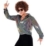 Groovy 70s Disco Shirt Costume for Men