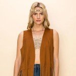 Groovy 60s/70s Hippie Fringe Vest Set