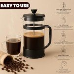 Utopia Kitchen French Press 34oz Coffee Maker - Black
