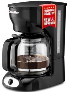 Mueller 12-Cup Drip Coffee Maker: Auto Warm Feature, Anti-Drip