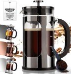 BAYKA French Press Coffee Maker, Classic Dark Pewter