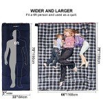 REDCAMP Cotton Flannel Sleeping Bag for Camping