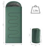 Lightweight Waterproof 3-Season Sleeping Bag (Green)