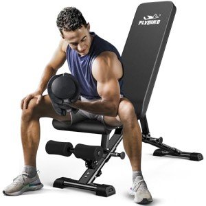 FLYBIRD Adjustable Weight Bench for Full-Body Workouts
