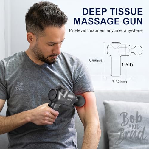 Deep Tissue Massage Gun with 5 Heads & Speeds