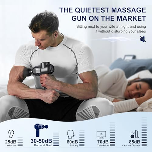 Deep Tissue Massage Gun with 5 Heads & Speeds