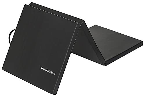 BalanceFrom 2-Inch Thick Folding Exercise Mat - Black