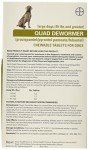 Bayer Quad Dewormer for Large Dogs - 2 Tablets