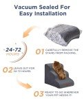 Gray 5-Step Dog Stairs for High Beds