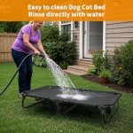 Loebelle Elevated Dog Bed for Medium Dogs