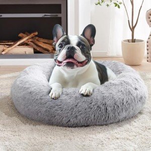 Cozy Round Anti-Anxiety Bed for Small Dogs