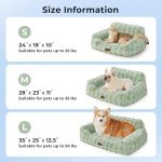 Cozy Orthopedic Dog Couch Bed - Ivory White