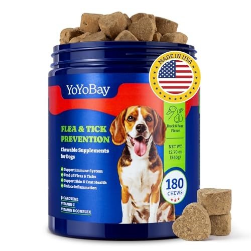 YoYoBay Natural Flea & Tick Chews for Dogs