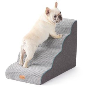 Curved Pet Stairs for Small Dogs - 4 Steps