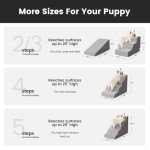 Curved Pet Stairs for Small Dogs - 4 Steps