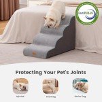Curved Pet Stairs for Small Dogs - 4 Steps