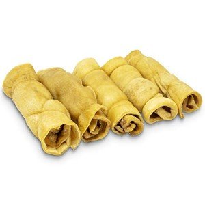 Water Buffalo Cheek Rolls for Tough Chewers - 5 Pack