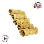 Water Buffalo Cheek Rolls for Tough Chewers - 5 Pack