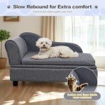 Small Pet Sofa with Hidden Storage - Dark Grey