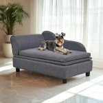 Small Pet Sofa with Hidden Storage - Dark Grey